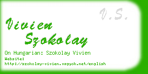 vivien szokolay business card